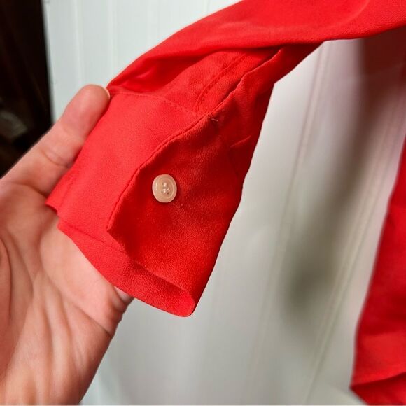 J crew blouse red/orange small - Picture 9 of 14